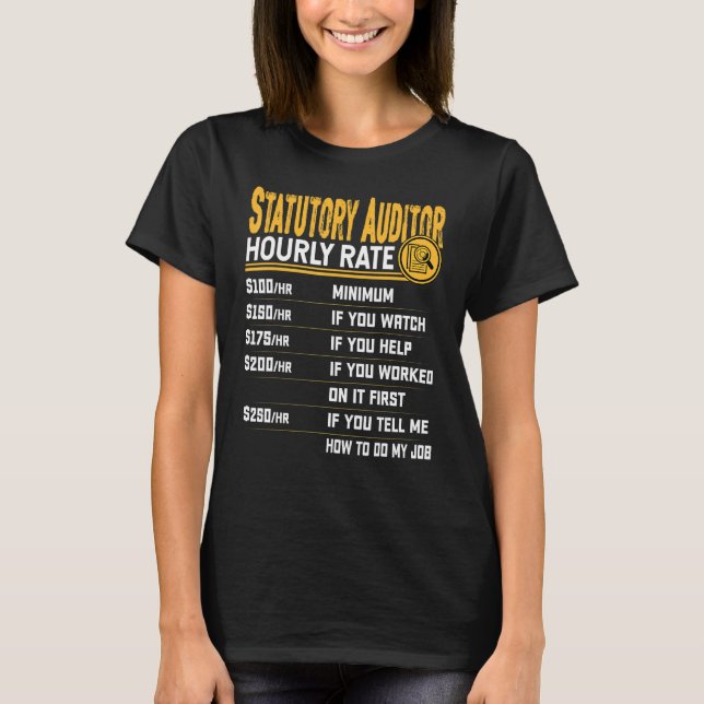 T-shirt Tarif horaire de commissaire aux comptes - Ac cert (Devant)