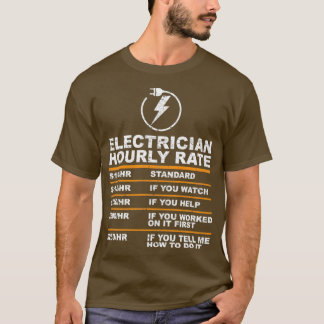 T-shirt Tarif horaire de l'électricien usd 3