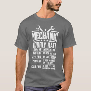 T-shirt Tarif horaire de mécanicien drôle Design garçon
