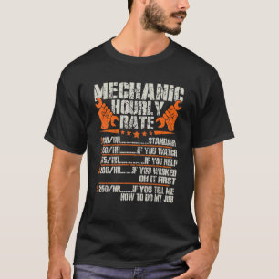 T-shirt Tarif horaire des mécaniciens hommes Tarifs de mai