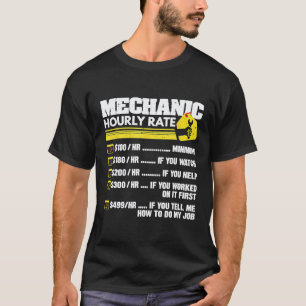 T-shirt Tarif Horaire Mécanicien