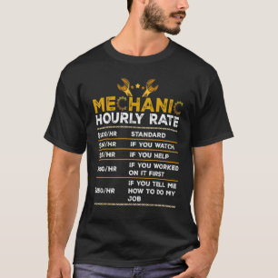 T-shirt Tarif horaire mécanicien   Taux de main-d'œuvre