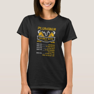 T-shirt Tarif horaire plombier évier outils agent d'entret