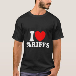T-shirt Tarifs de I Loffs Red Heart Funny Trump Tarif