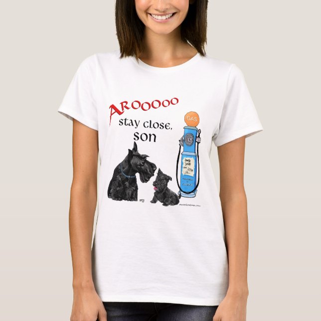 T-shirt Tarifs d'essence Terrier Écossais !! (Devant)