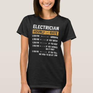 T-shirt Tarifs horaires des électriciens Opérateur