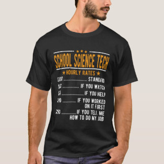 T-shirt Tarifs horaires des sciences scolaires