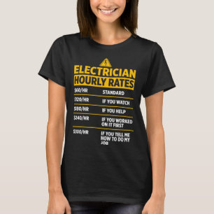 T-shirt Tarifs horaires Électricien