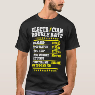 T-shirt Tarifs horaires pour l'électricien Électriciens El