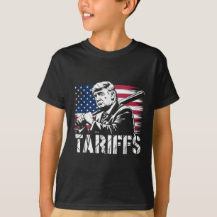 T-shirt Tarifs Trump Usa Drapeau Commerce Puissance Drôle 