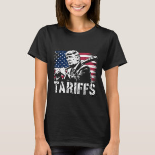 T-shirt Tarifs Trump Usa Drapeau Commerce Puissance Drôle 