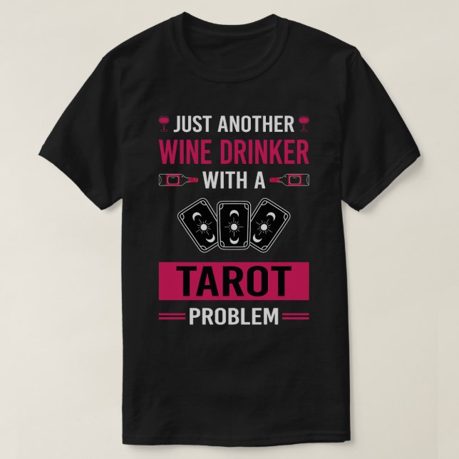 T-shirt Tarot à boire du vin (Design devant)