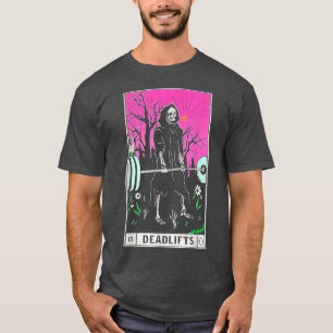 T-shirt Tarot Card Funny Gym Deadlifts entraînement Occult
