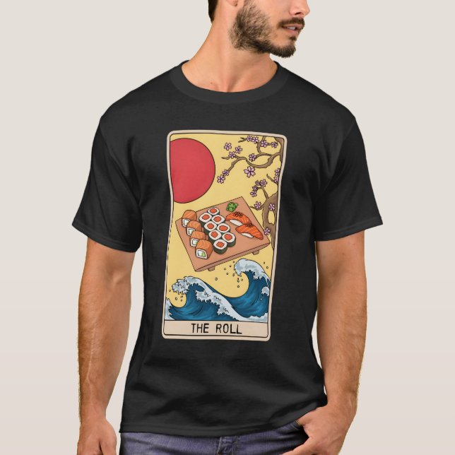 T-shirt Tarot Card Reader Sushi Sushi Eater Japanese Food (Devant)