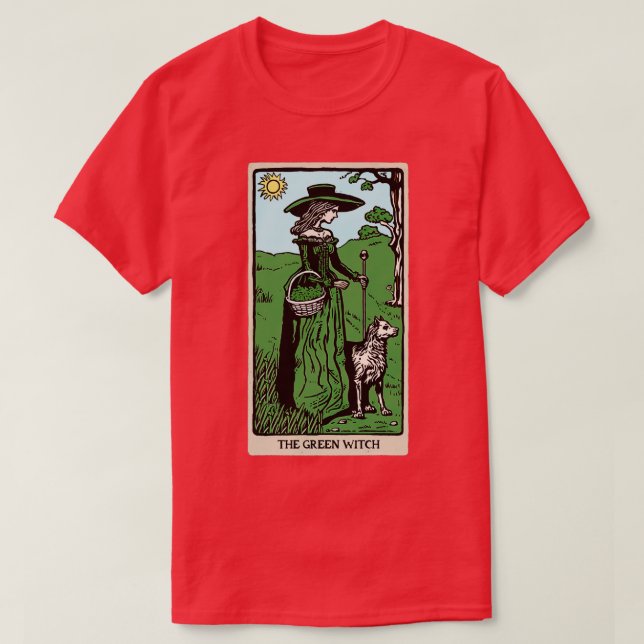 T-shirt Tarot d La Sorcière Verte (Design devant)