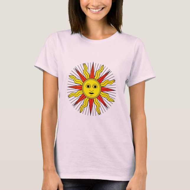 T-shirt Tarot du symbole de Marseille Sun (#19) (Devant)