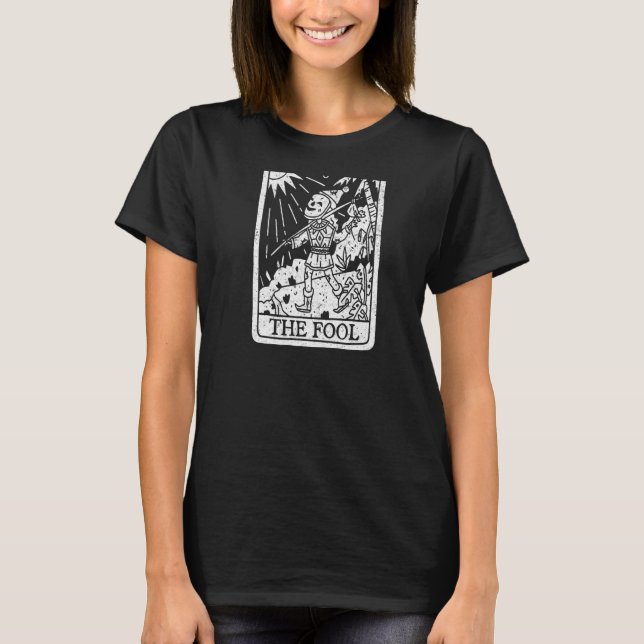 T-shirt Tarot Goth Fool Occult Grunge Baphomet Gothique (Devant)