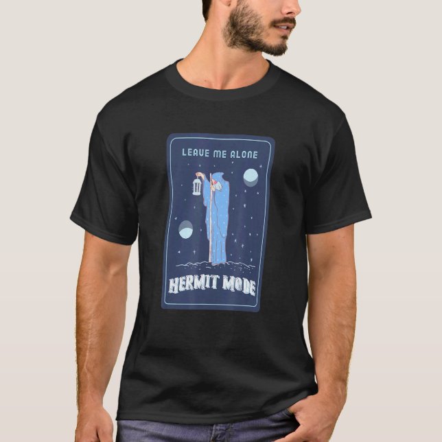 T-shirt Tarot Laisse Moi Tranquille Mode Ermite (Devant)
