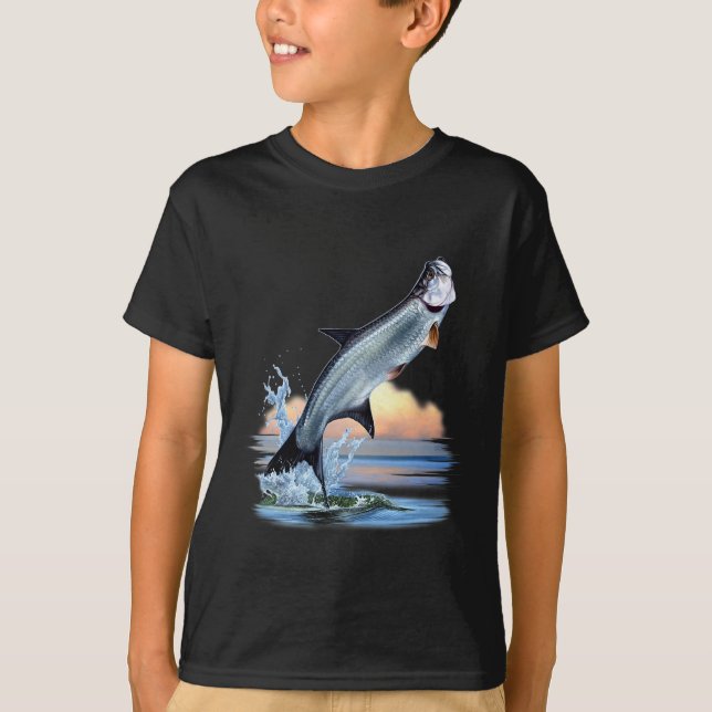 T-shirt Tarpon Fish Fresh Water Wildlife Hunting Fishing (Devant)