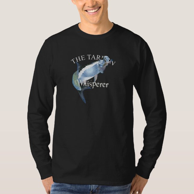 T-shirt Tarpon Whisperer foncé long manches (Devant)