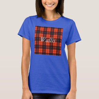 T-shirt Tartan d'écossais de plaid de clan de Wallis