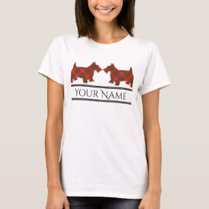 T-shirt Tartan des chiens Scottie du clan écossais Bruce