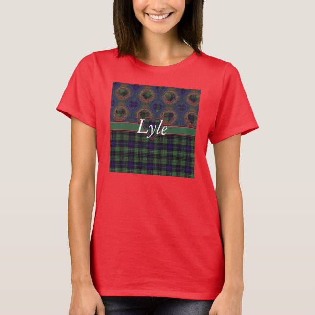 T-shirt Tartan écossais de kilt de plaid de clan de Lyle (Devant)