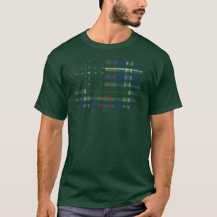 T-shirt Tartan écossais du clan Cathcart drapeau américain