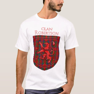 T-shirt Tartan Robertson Plaid Écossais Lion Rampant