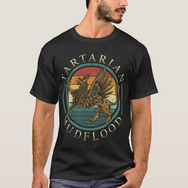 T-shirt Tartarian Mudflood - Retro Tartaria Empire Griffin (Devant)