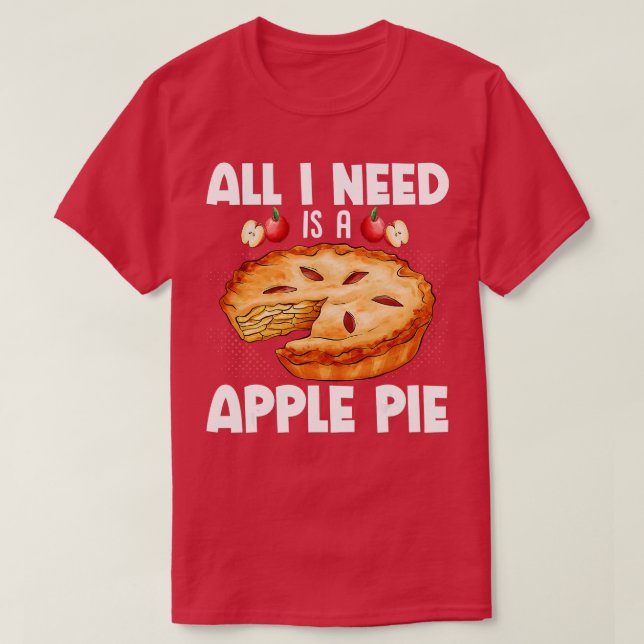 T-shirt Tarte à la pomme de boulangerie Apple Lover Pie 9 (Design devant)