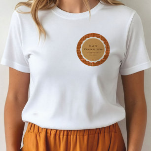 T-shirt Tarte au potiron à l'aquarelle Joyeux Thanksgiving