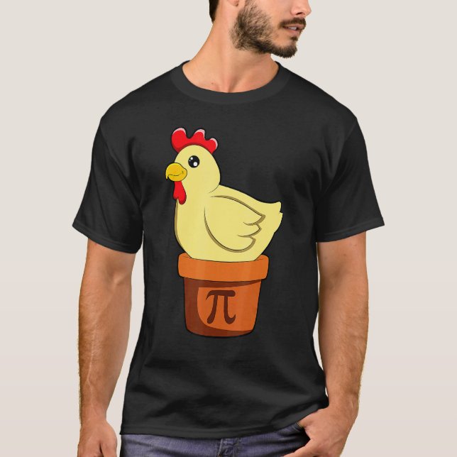 T-shirt Tarte au poulet Funny Math Day (Devant)
