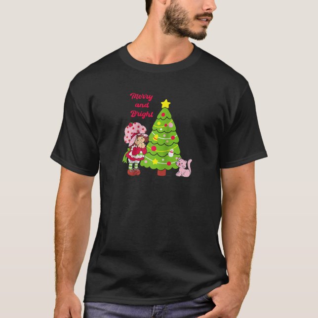 T-shirt Tarte Aux Fraises Joyeux Et Brillant Noël Tr (Devant)