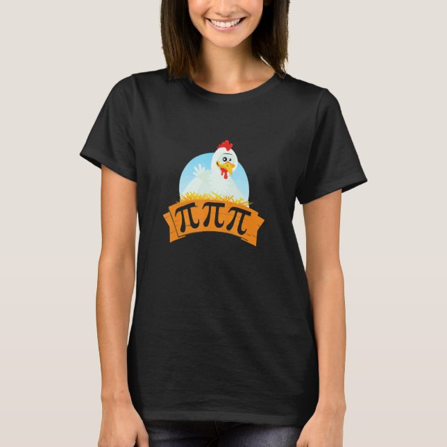 T-shirt Tarte Pot Pi Day au Poulet Math   3.14 (Devant)