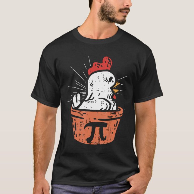 T-shirt Tarte Pot Pi Day au Poulet Math Geek 314 (Devant)