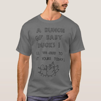 T-shirt Tas de canards Regular Show Fond blanc démesuré