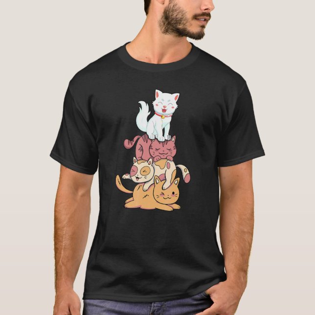 T-shirt Tas De Chatons Mignons Chat Chaton De Chat Persan (Devant)