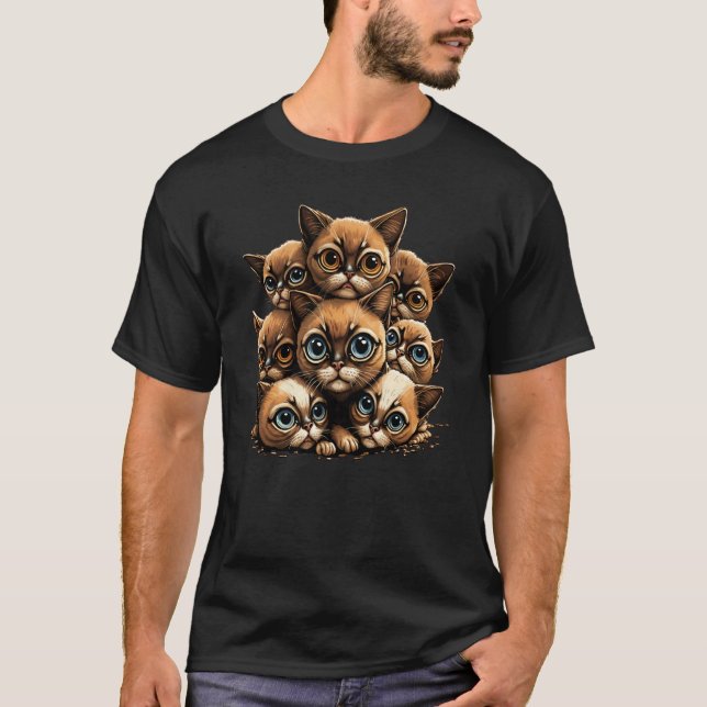 T-shirt Tas de chats et de chatons sérieusement mignons  1 (Devant)