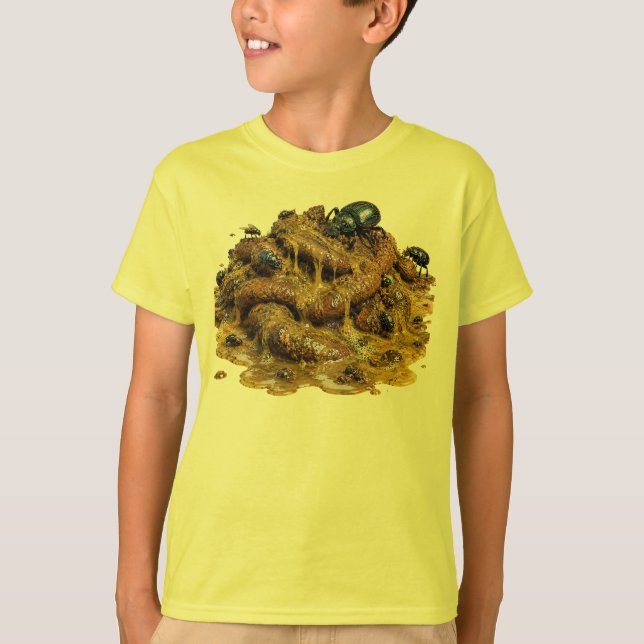 T-shirt Tas de merde dégoûtant couvert de bugs (Devant)