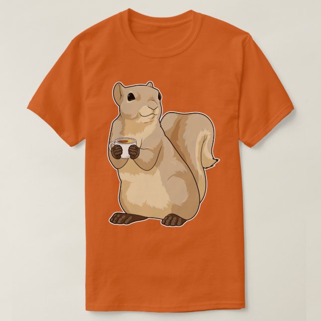 T-shirt Tasse à café écureuil (Design devant)