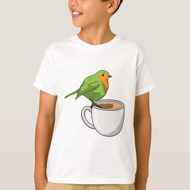 T-shirt Tasse à café Oiseau (Devant)