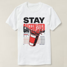 Tasse à café rouge néon punk Stay Caffeinated