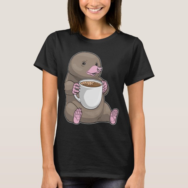 T-shirt Tasse à café Taupe (Devant)