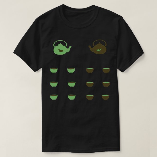 T-shirt Tasse à thé et théière (Design devant)