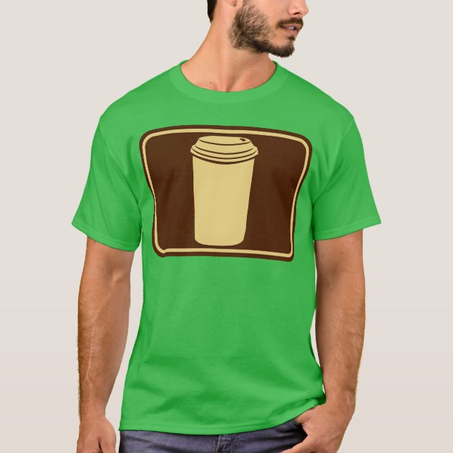T-shirt tasse café boisson rétro (Devant)