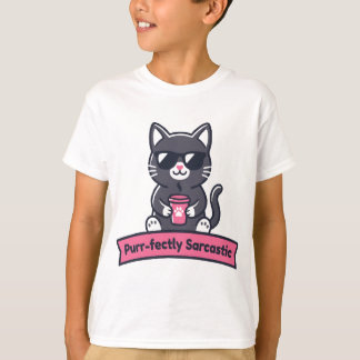 T-shirt Tasse Chat Noir Parfaitement Sarcastique Personnal