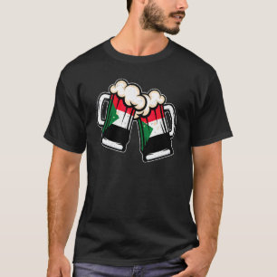 T-shirt Tasse de bière du drapeau du Soudan Bière soudan
