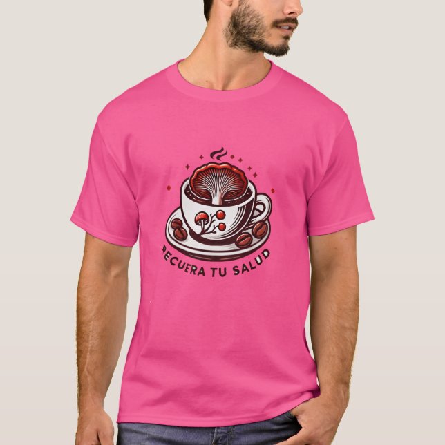T-shirt Tasse de café avec Ganoderma rétro (Devant)