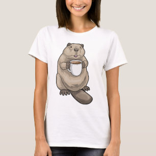 T-shirt Tasse de café Castor